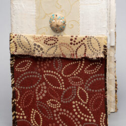 BedTime Story , (cover/outside) 2018, 12 x 28 x 8.5", book board, textiles, cloth, clay, beads, hemp cord, watercolor paper