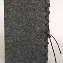 Grey, (outside) 2016, 7.25 x 10,25 x 5", board, paper, felt, cord