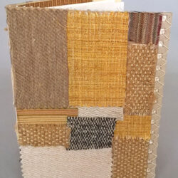 Patch Work, (outside) 2015, 8 x 12 x 6", board, paper, cloth, hemp cord