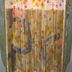 A Stitch in Time Saves 9, (outside) 2014, 8.5 x 18 x 5", board, paper, fabric, hemp cord, beads/metal