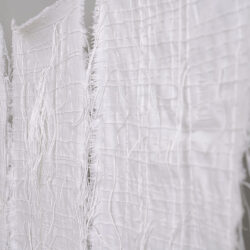 Strung Out and Hung Up, (detail), 2019, 28 x 70, fabric, hemp cord