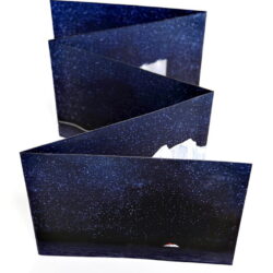 "drift", collaboration with Luciana Abait, (cover/exterior-interior), 2020, 9.73 x 68 x 13.5", mixed media artists' book