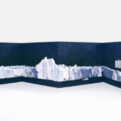 "drift", collaboration with Luciana Abait, (interior), 2020, 9.73 x 68 x 13.5", mixed media artists' book