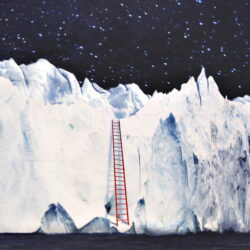 "drift", collaboration with Luciana Abait, (interior detail), 2020, 9.73 x 68 x 13.5", mixed media artists' book