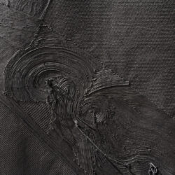K no W Safe Place, (detail), 2023, 60 x 48 x 48" canvas, netting, hemp/nylon/cotton cord, lace, ribbon, paint, wood