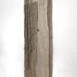 La Forêt I, 2024, 62 x 17 x 1", canvas, acrylic paint, hemp/jute/cotton cord
