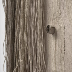 La Forêt I, (detail), 2024, 62 x 17 x 1", canvas, acrylic paint, hemp/jute/cotton cord